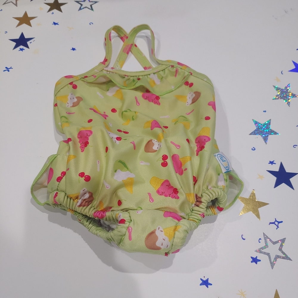 Baby girl ice cream one piece bathing suit